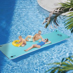 17' x 5' Floating Water Mat, 3-Layer Swimming Pool Float Ultimate Super-Sized Portable Foam Raft, Thick and Durable Water Activities Mat for Lake, Oce