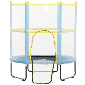 4.6FT Trampoline for Kids with Safety Enclosure Net, for 3-6 Years Old, Gifts for Boys & Girls, Light Blue
