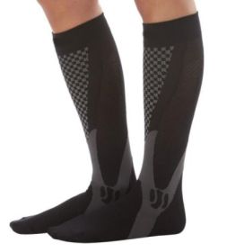 Compression Socks For Men&Women Best Graduated Athletic Fit For Running Flight Travel Boost Stamina Circulation&Recovery Socks (Option: Black 6PC-L XL)