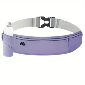 Breathable Invisible Running Waist Pack - Nylon With Lock Closure, Reflective Strips & Multiple Pockets For Hiking, Dog Walking, Gym - Unisex Design F (Option: grey)